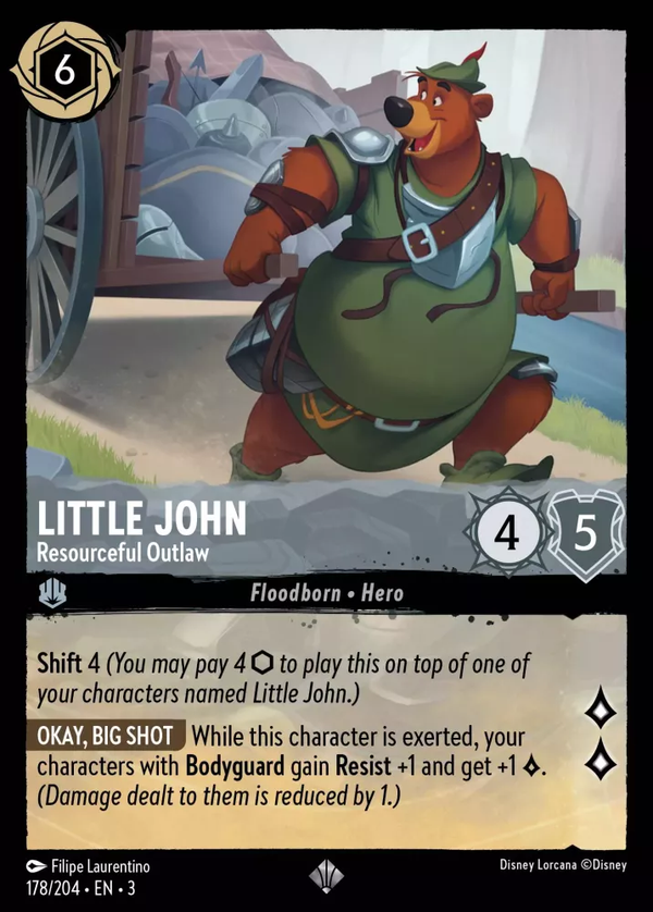 Little John - Resourceful Outlaw (Into the Inklands 178/204) Super Rare - Near Mint