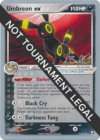 Umbreon ex - 2006 (Jimmy Ballard) - 112/115 (WCD) Ultra Rare - Moderate Play