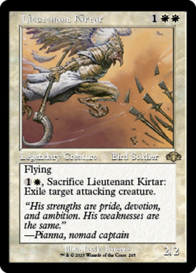 Lieutenant Kirtar [#265 Old Frame Bonus Sheet] (DMR-R)