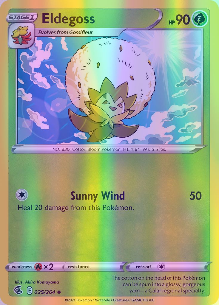 Eldegoss - 025/264 (SWSH08) Uncommon - Near Mint Reverse Holofoil