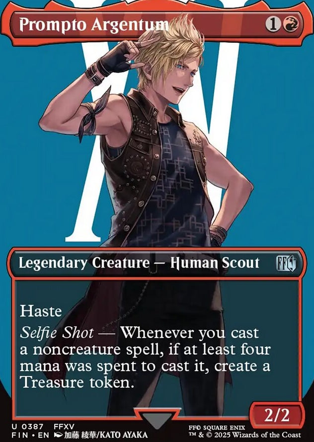 Prompto Argentum [ #0387 Borderless Alternate Art ] (FIN-U)