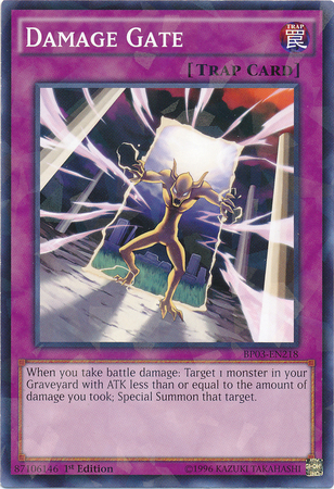 Damage Gate (Shatterfoil) (BP03-EN218) Shatterfoil Rare - Near Mint 1st Edition