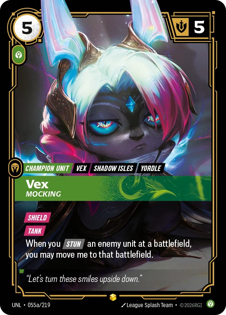 Vex - Mocking (Alternate Art) - 055a/219 (UNL)  Showcase