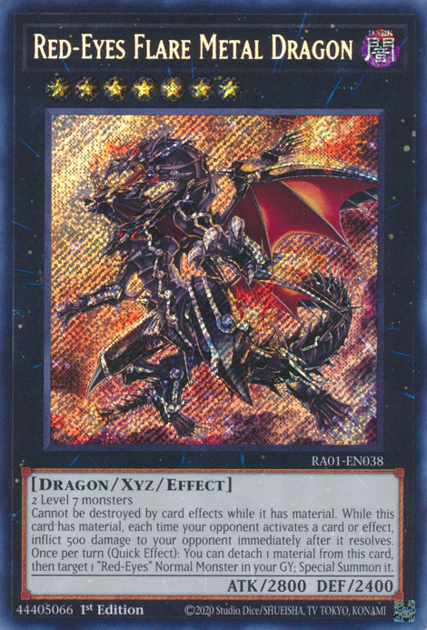 Red-Eyes Flare Metal Dragon (RA01-EN038) Secret Rare - Near Mint 1st Edition