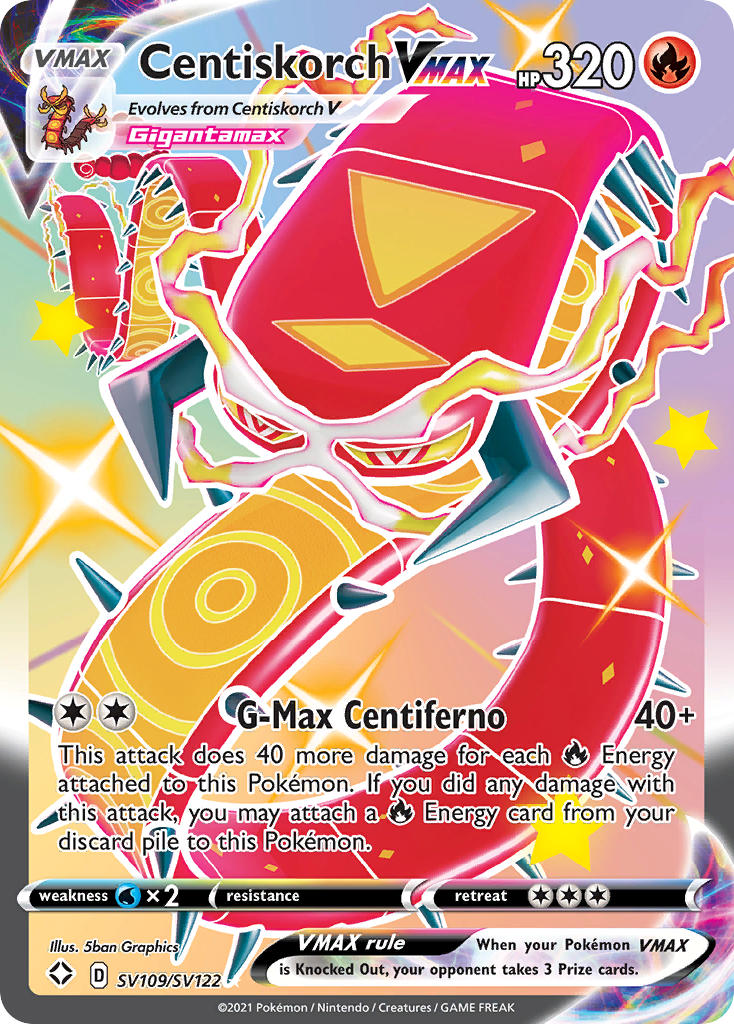 Centiskorch VMAX - SV109/SV122 (SHF:SV) Shiny Holo Rare - Near Mint Holofoil