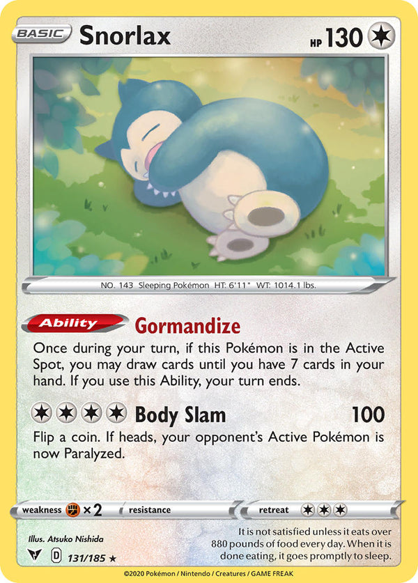 Snorlax - 131/185 (SWSH04) Holo Rare - Near Mint Holofoil