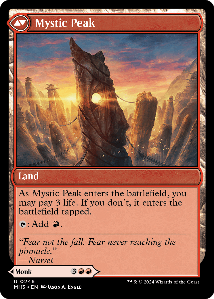 Pinnacle Monk // Mystic Peak [#0246] (MH3-U) - Light Play