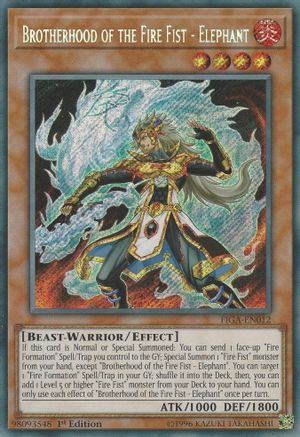 Brotherhood of the Fire Fist - Elephant (FIGA-EN012) Secret Rare - 1st Edition Near Mint