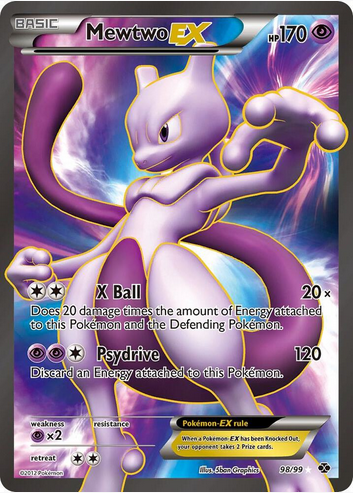 Mewtwo EX (Full Art) - 98/99 (NXD) Ultra Rare - Near Mint Holofoil