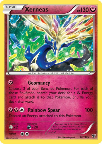 Xerneas - 96/146 (XY) Rare Near Mint Reverse Holofoil