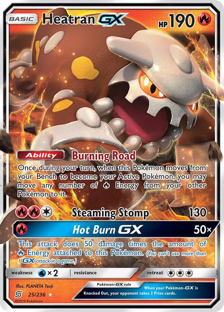 Heatran GX - 25/236 (UNM) Ultra Rare - Near Mint Holofoil