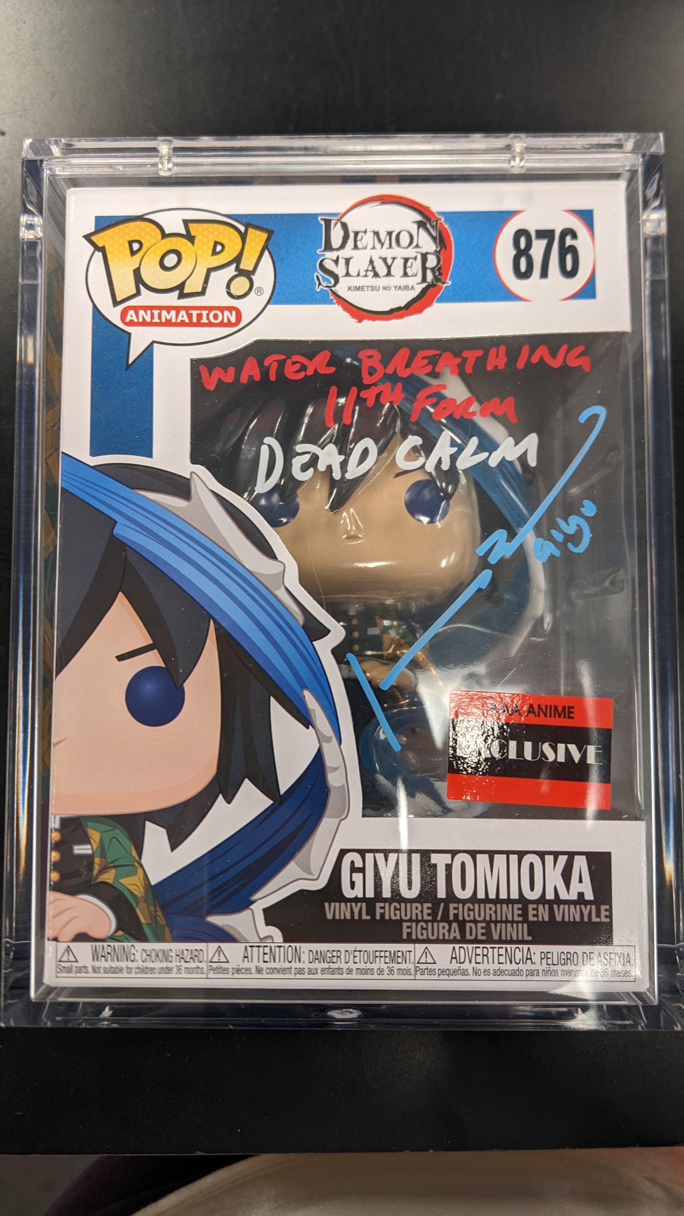 POP Figure: Demon Slayer #0876 - Giyu Tomioka (AAA) (Signed w/ JSA Certification)