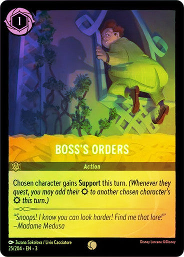 Boss's Orders (Into the Inklands 025/204) Common - Near Mint Cold Foil