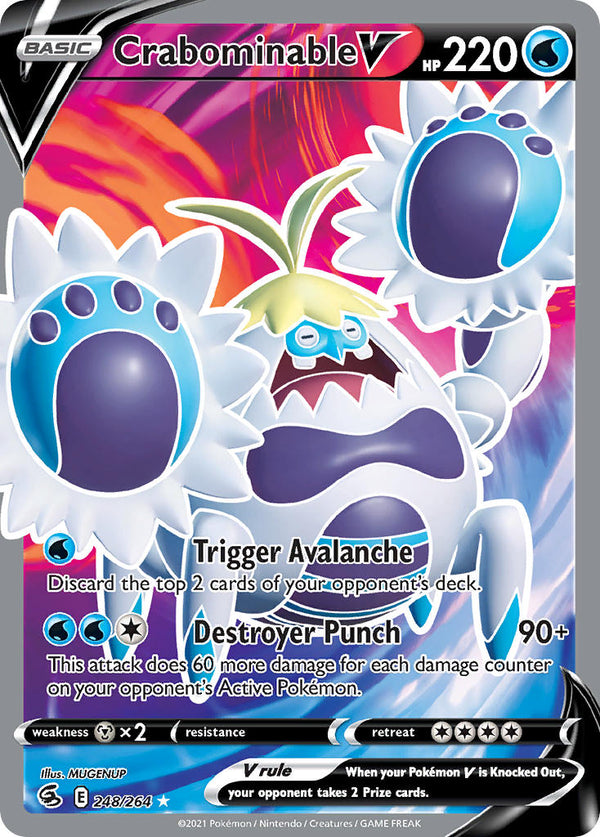 Crabominable V (Full Art) - 248/264 (SWSH08) Ultra Rare - Near Mint Holofoil