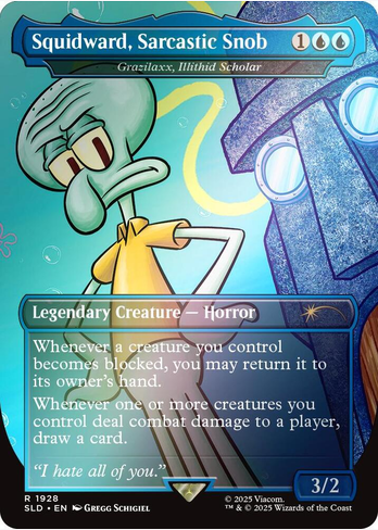 Squidward, Sarcastic Snob - Grazilaxx, Illithid Scholar [#1928] (SLD-R-FOIL)