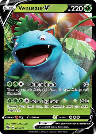 Venusaur V - 001/073 (CHP) Ultra Rare - Near Mint Holofoil