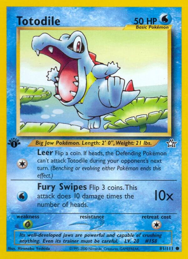 Totodile - 081/111 (N1) Common Normal Near Mint Unlimited