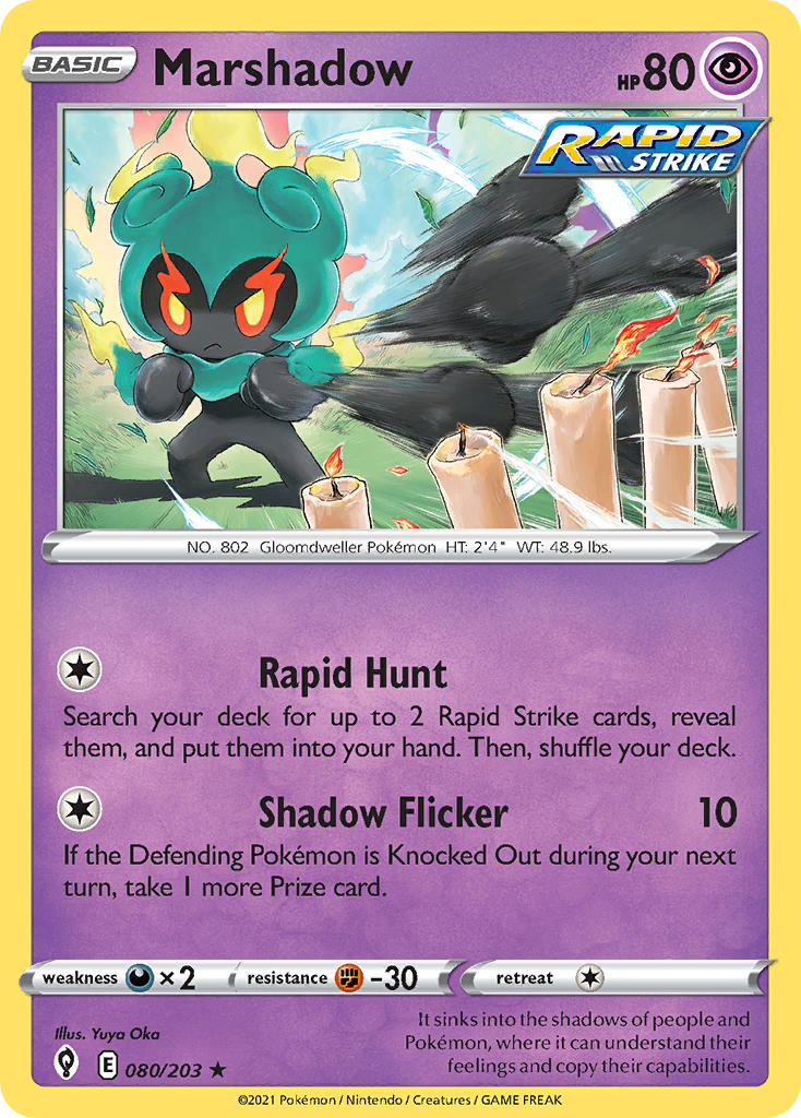 Marshadow - 080/203 (SWSH07) Holo Rare - Near Mint Holofoil