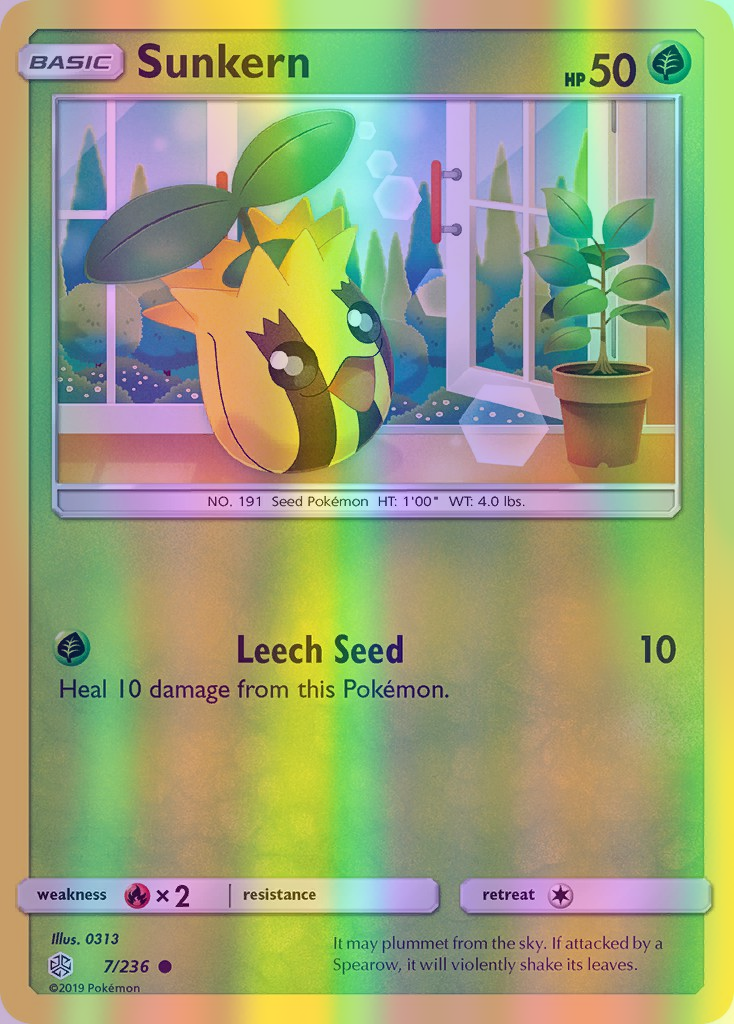 Sunkern - 007/236 (CEC) Common - Near Mint Reverse Holofoil