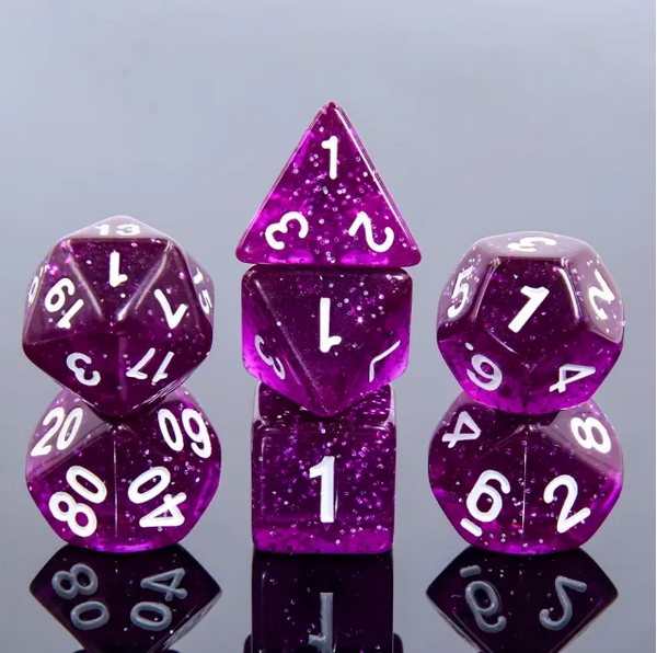 HDAG-06: Acrylic Glitter - Dark Orchid Poly Set (7)