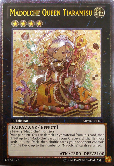 Madolche Queen Tiaramisu (UTR) (ABYR-EN048) Ultimate Rare - Moderate Play 1st Edition