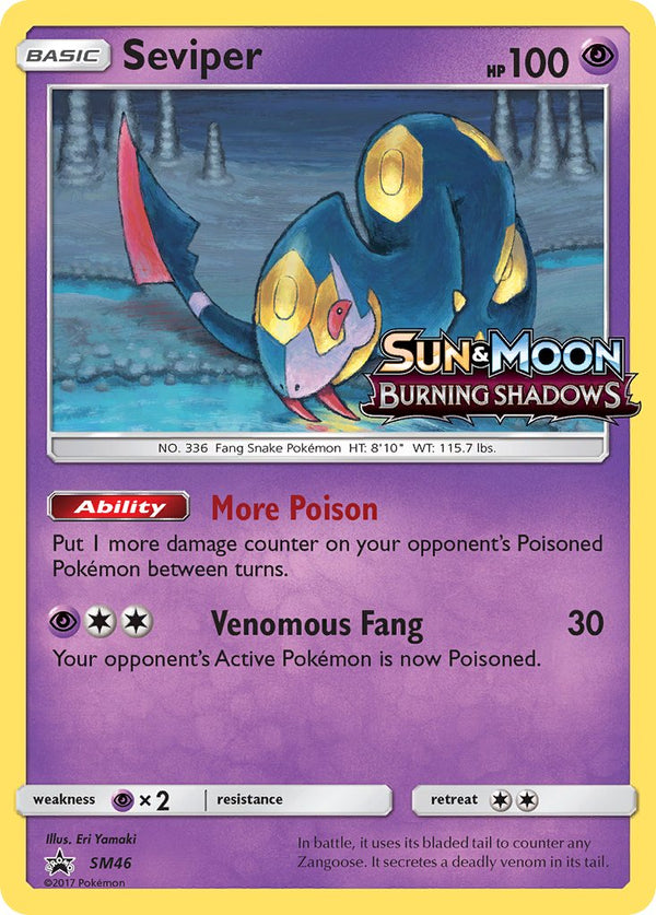 Seviper (Prerelease) - SM46 (SM:PR) Promo - Near Mint Holofoil