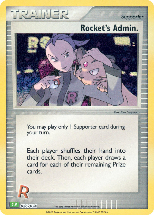 Rocket's Admin. - 026/034 (TCG:CLV) Classic Collection - Near Mint Holofoil