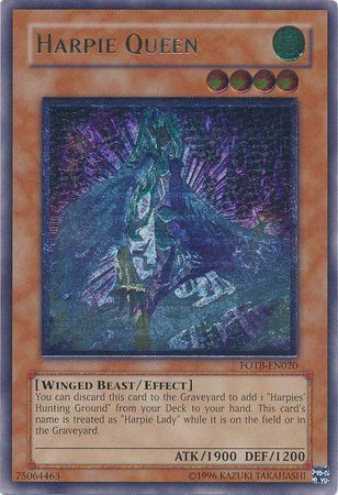 Harpie Queen (FOTB-EN020) Ultimate Rare Moderate Play Unlimited