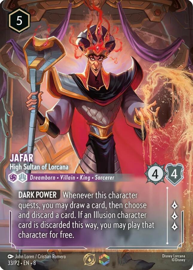 Jafar - High Sultan of Lorcana (Disney Lorcana Promo Cards 33/P2) Store Championship Promo - Near Mint Holofoil