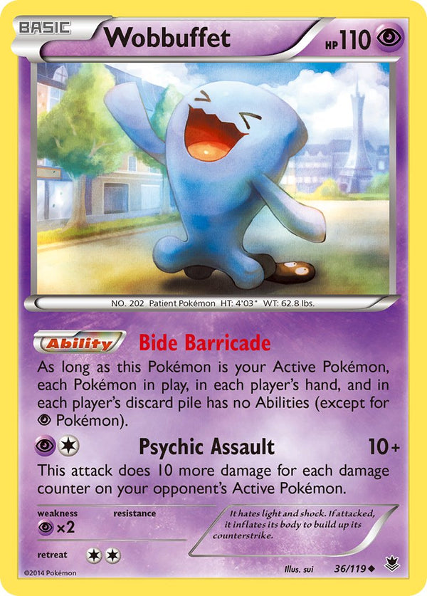 Wobbuffet - 036/119 (PHF) Uncommon - Near Mint