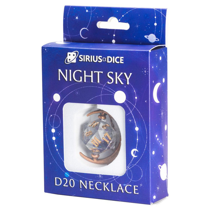 Sirius Dice Necklace: Night Sky D20