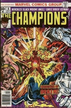 The Champions (1975 Series) #8 (7.0) Titanium Man, Crimson Dynamo & The Griffin Appearance