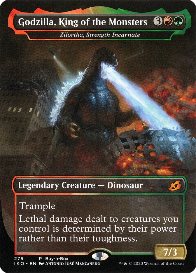 Godzilla, King of the Monsters [#275 Godzilla: Zilortha, Strength Incarnate] (IKO-M-FOIL-BAB) Light Play
