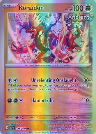 Koraidon - 116/191 (SSP) Uncommon - Near Mint Reverse Holofoil