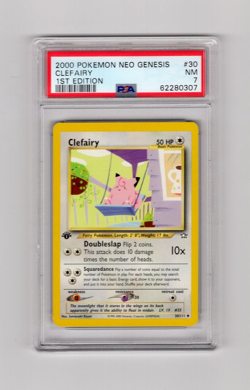 Clefairy - 030/111 (N1) Uncommon - 1st Edition Moderate Play (Graded - PSA 7)