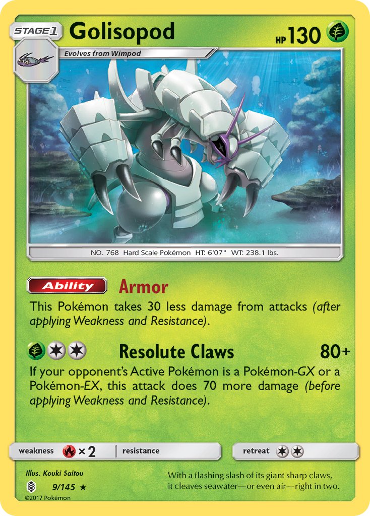 Golisopod - 009/145 (SM:GRI) Holo Rare - Near Mint Holofoil