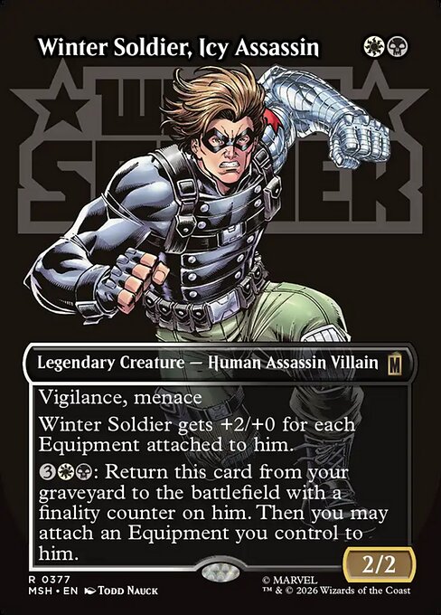 Winter Soldier, Icy Assassin [ #0377 Borderless Logo ] (MSH-R)