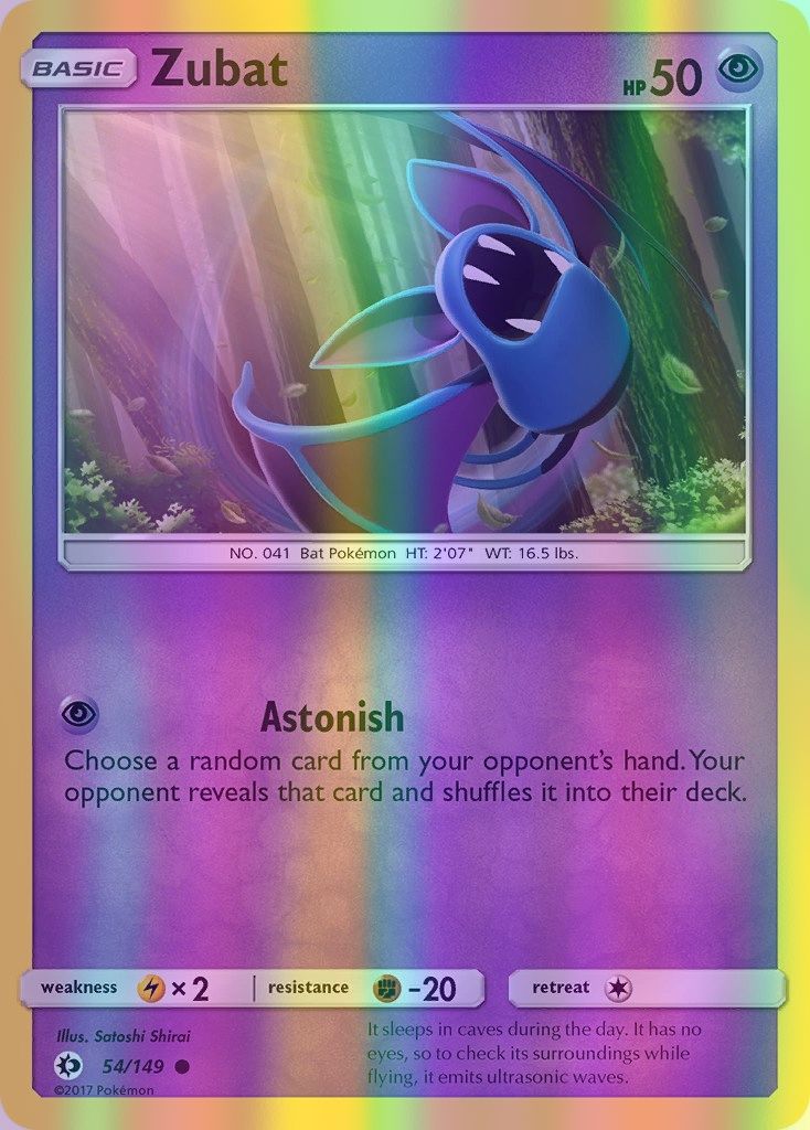 Zubat - 054/149 (SM01) Common - Near Mint Reverse Holofoil