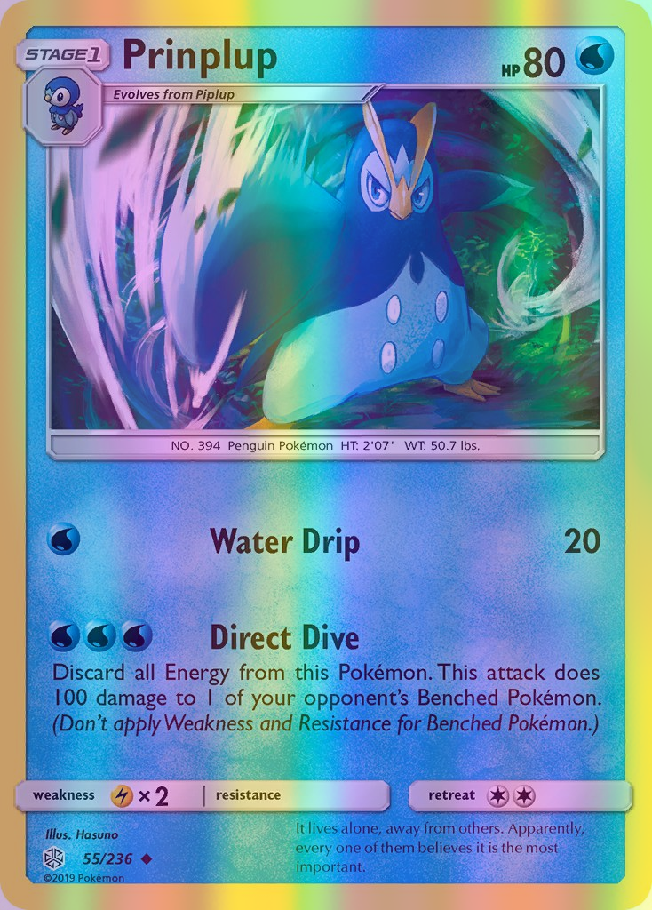 Prinplup - 055/236 (CEC) Uncommon - Near Mint Reverse Holofoil