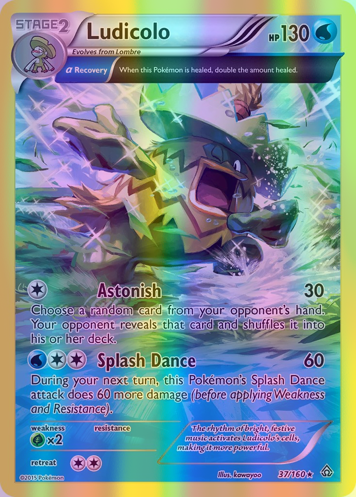 Ludicolo (Alpha) - 037/160 (PRC) Rare - Near Mint Reverse Holofoil