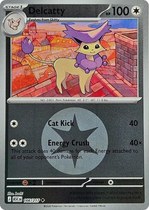 Delcatty (Energy Symbol Pattern) - 166/217 (ASC) Uncommon