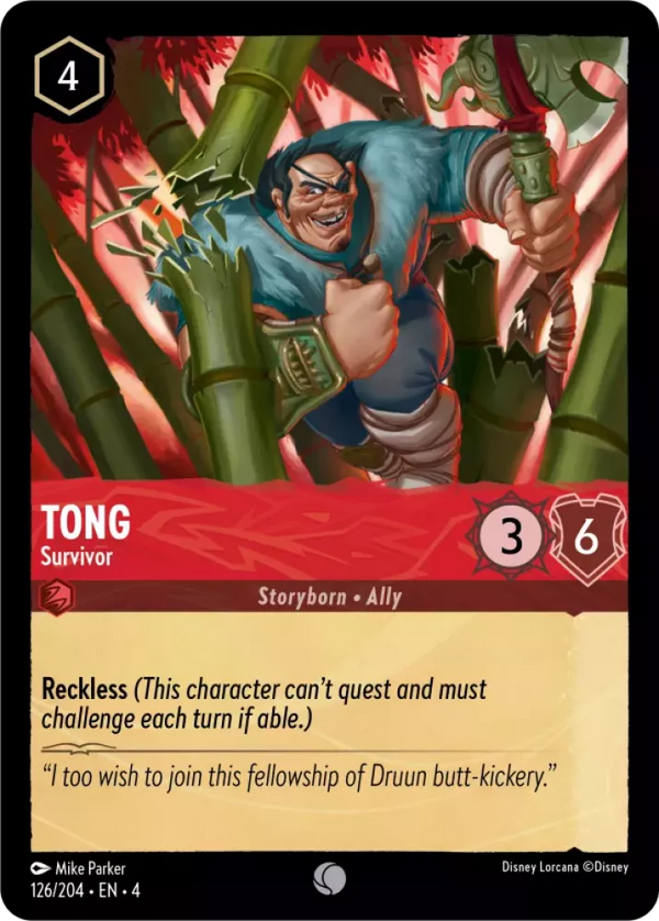 Tong - Survivor (Ursula's Return 126/204) Common - Near Mint