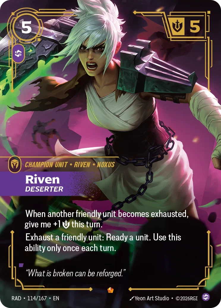 Riven, Deserter - 114/167 (RAD) Epic