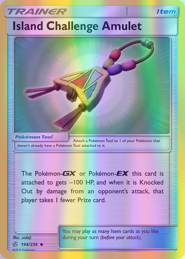 Island Challenge Amulet - 194/236 (CEC) Uncommon - Near Mint Reverse Holofoil