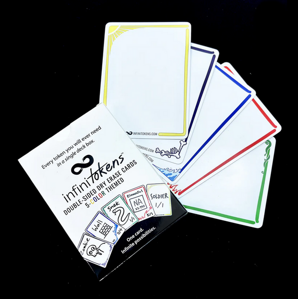 InfiniTokens Dry Erase Cards (Colored Border) - 25 Pack