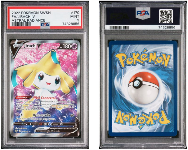 Jirachi V (Full Art) - 170/189 (SWSH10) Ultra Rare - Near Mint Holofoil (Graded - PSA 9)