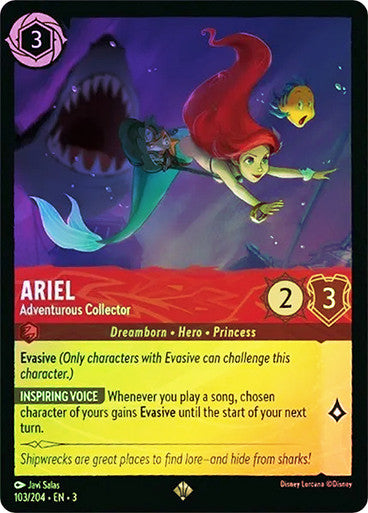 Ariel - Adventurous Collector (Into the Inklands 103/204) Super Rare - Near Mint Cold Foil