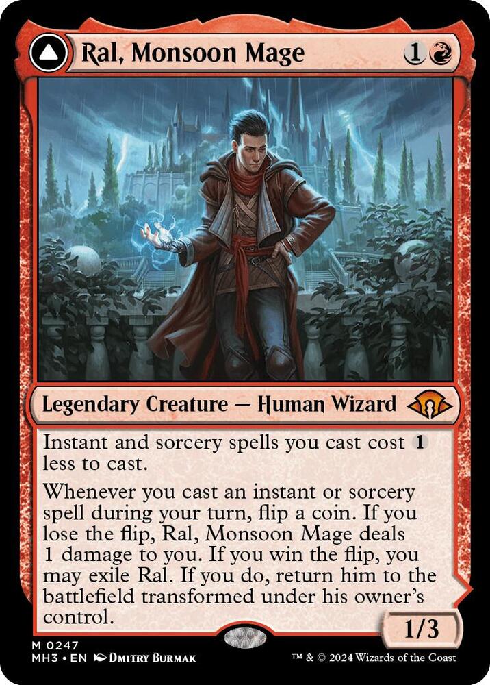 Ral, Monsoon Mage // Ral, Leyline Prodigy [#0247] (MH3-M) Light Play