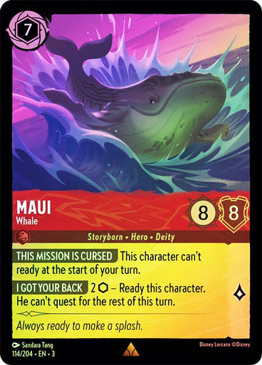 Maui - Whale (Into the Inklands 114//204) Rare - Near Mint Cold Foil