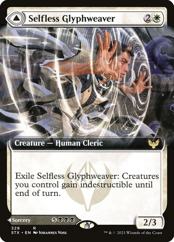 Selfless Glyphweaver // Deadly Vanity [#329 Extended Art] (STX-R-FOIL)